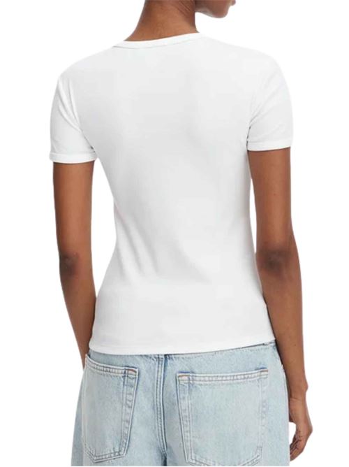 T-shirt a costine con logo Calvin Klein Jeans | LV047G816GYAF